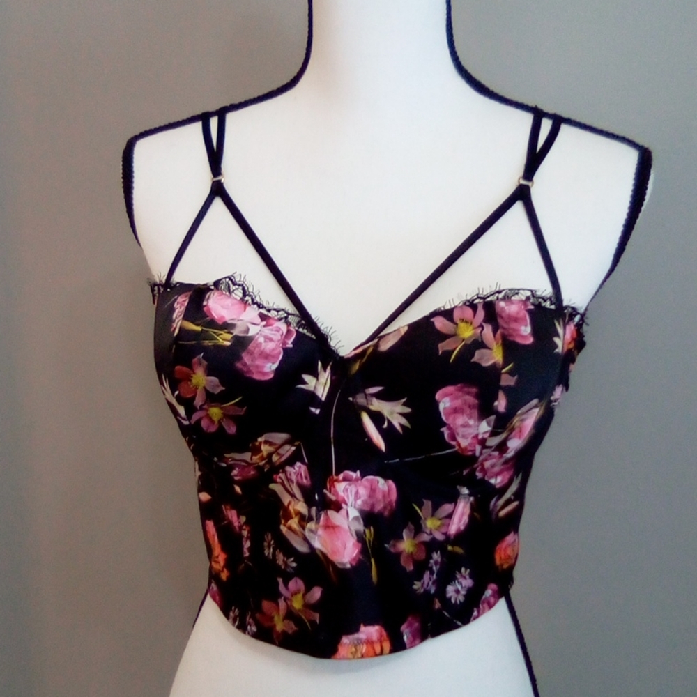 Victoria's Secret Floral Balconette Bra,size 36 C